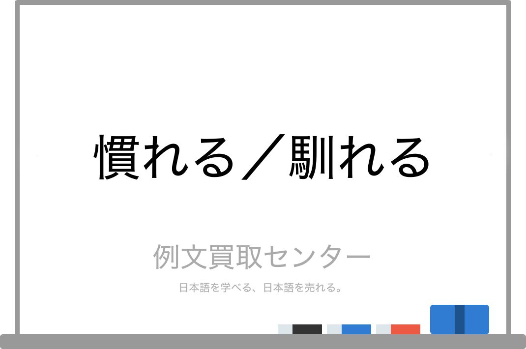 慣れる と 馴れる の意味の違いと使い方の例文 例文買取センター