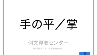 手の平 と 掌 の意味の違いと使い方の例文 例文買取センター