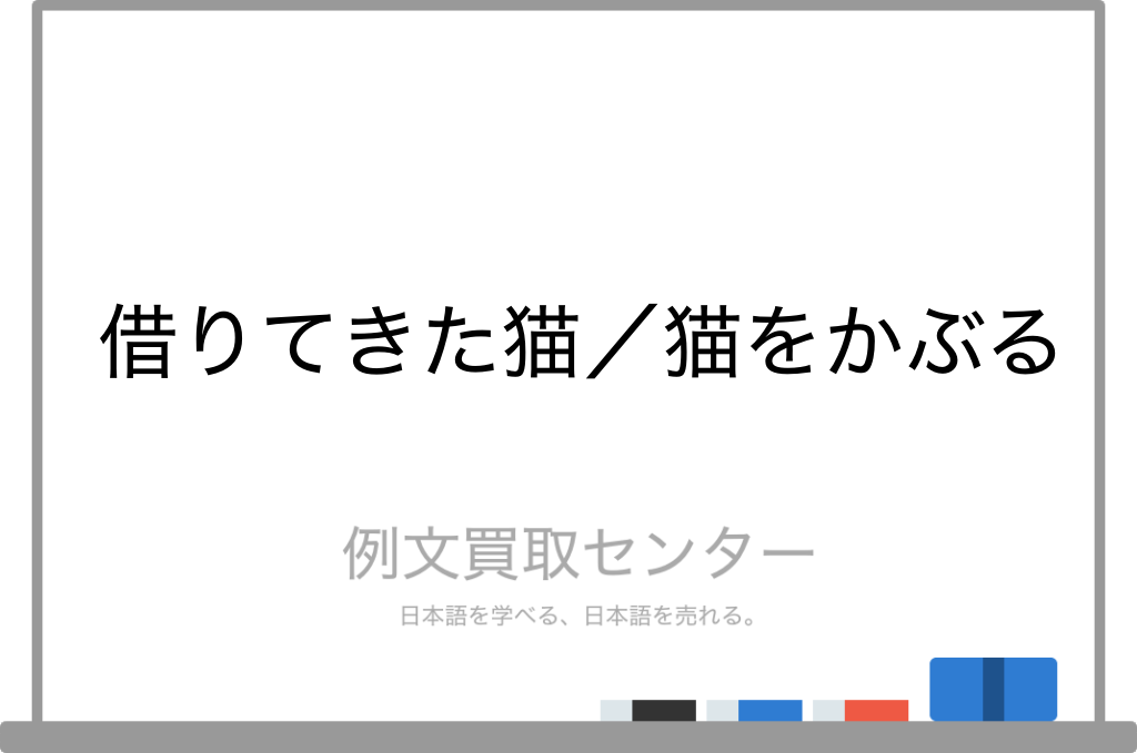 借りてきた猫 と 猫をかぶる の意味の違いと使い方の例文 例文買取センター