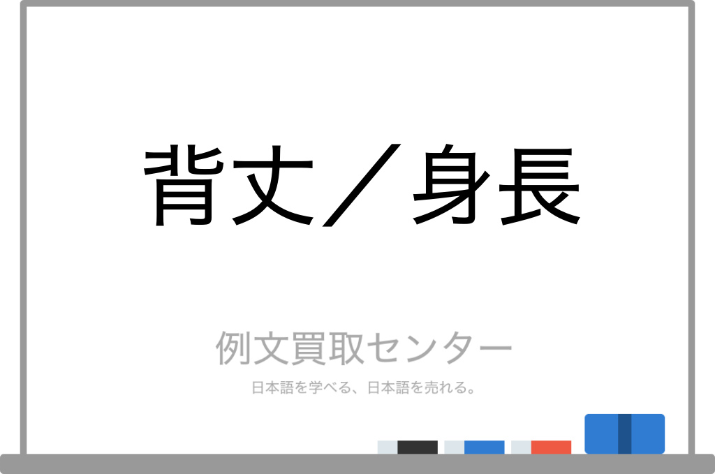 【背丈】と【身長】の意味の違いと使い方の例文 | 例文買取センター